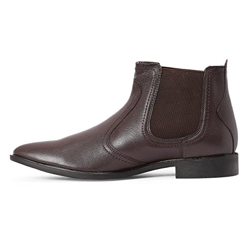 Image of Red Chief Genuine Leather Formal Slip-On Boots for Men | Elastic Closure | Stylish & Comfortable Office Shoes | RC3498