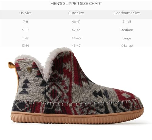 Image of Dearfoams Men's Memory Foam Indoor House Slippers Brixen Ankle Boot House Shoes - Gifts for Men
