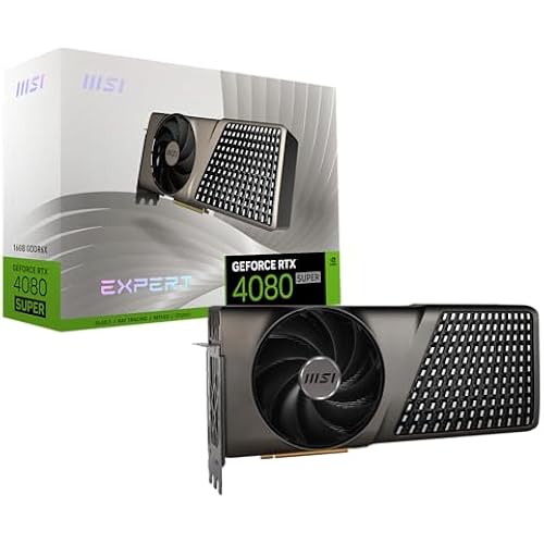 MSI Gaming RTX 4080 Super 16G Expert Graphics Card (NVIDIA RTX 4080 Super, 256-Bit, Extreme Clock: 2625 MHz, 16GB GDRR6X 23 Gbps, HDMI/DP, Ada Lovelace Architecture)