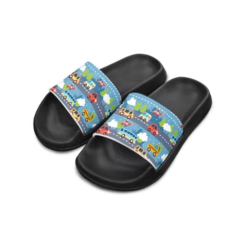 Howilath Astronauts Beach Slides for Kids Boys Summer Sandals Casual Pillow Slippers Soft Sole Slides for Camping Hiking