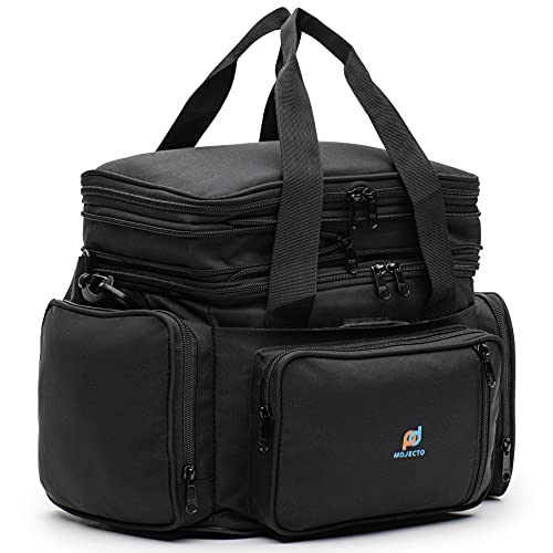 Expandable Cooler Lunch Bag. 600D Oxford Fabric, 8MM Thick Insulation, Smooth Long-Lasting Zippers, Thick Peva liner, Multiple Zippered Pockets, Replaceable Shoulder Straps.