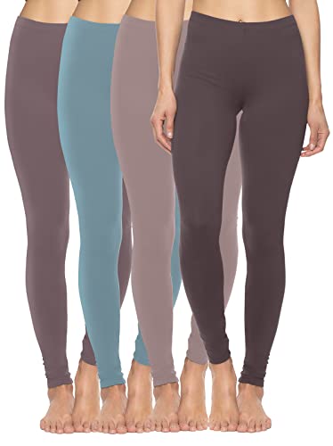 Felina | Velvety Soft Lightweight Leggings | 4-Pack