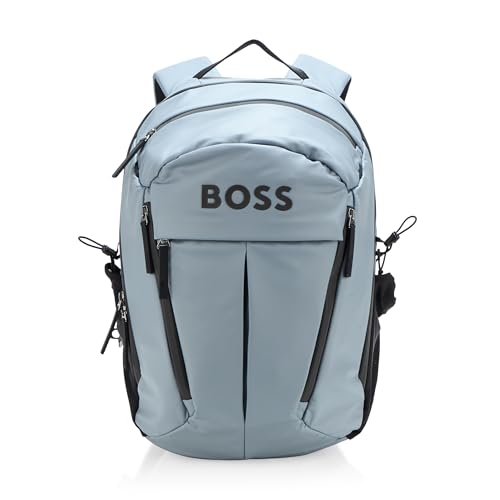 BOSS, Mochila Stormy Bold Logo, cinza gelo, tamanho único, Cinza gelo, Medium, Mochila Stormy Bold Logo