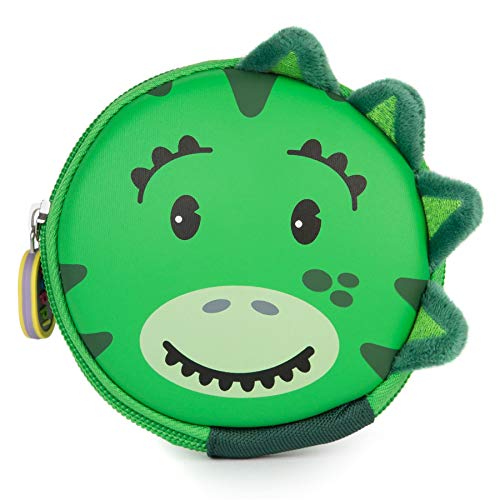 Boppi Tiny Trekker Pochette de Voyage à Mousqueton pour Enfant - Mini-Besace de Voyage à Fermeture éclair pour Enfant - Dinosaure