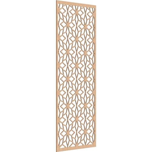 Image of Lake Decorative Pierced Fretwork Wood Wall Panels, 37 3 /8 inchW x 94 3 /8 inchH x 1 /4 inchT, Hickory