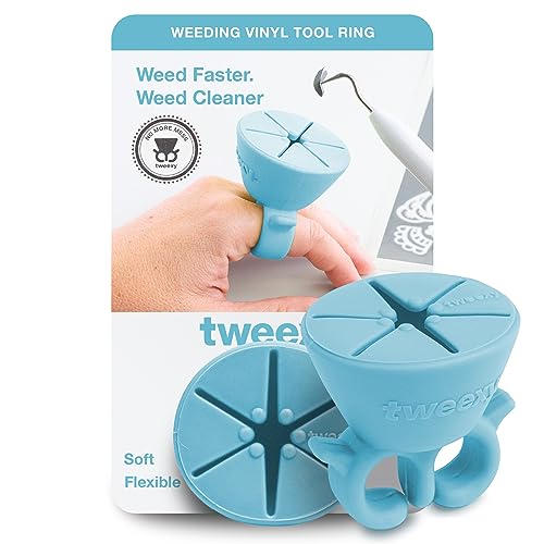 tweexy Craft Vinyl Weeding Scrap Collector Ring for Heat Transfer Vinyl HTV Crafting Adhesive Paper Sheets Holder (Sky)