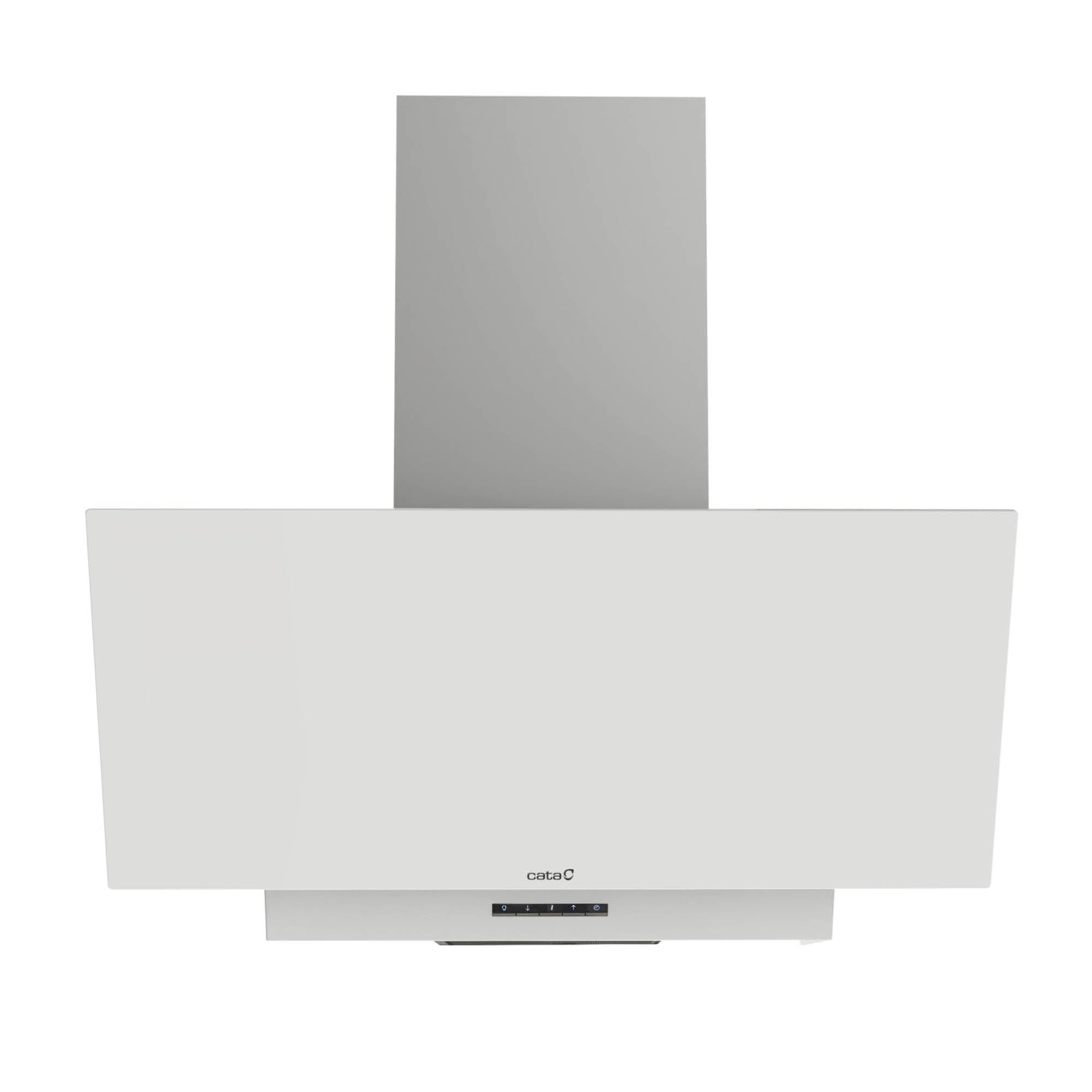 Cata Dekorative Dunstabzugshaube Thalassa 900 Gwh/G Elektronisches Bedienfeld 4 Geschwindigkeiten Bt3 Extra Leiser Motor Geräuschpegel 50 Db Led-Beleuchtung Nebelfilter Breite 90 Cm Farbe Weiß