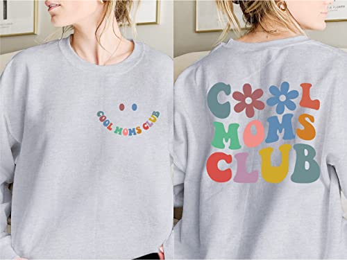 Cool Moms Club Sweatshirt - Valentine's & Birthday Gift for Moms Sand3