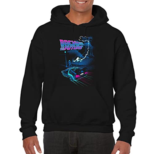 the Fan Tee Sudadera de Hombre Peliculas Retro 80 Futuro Marty Doc Delorean 025 XS