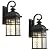 NAXTTII Outdoor Light Fixtures Black Aluminum Outside Wall Lantern with Water Ripple Glass Waterproof Wall Sconce Porch Lights for Patio Doorway 2-Pack E26 Socket