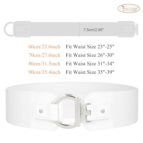 JASGOOD Women Wide Elastic Waist Belt Fashion Stretchy Dress Belt 6