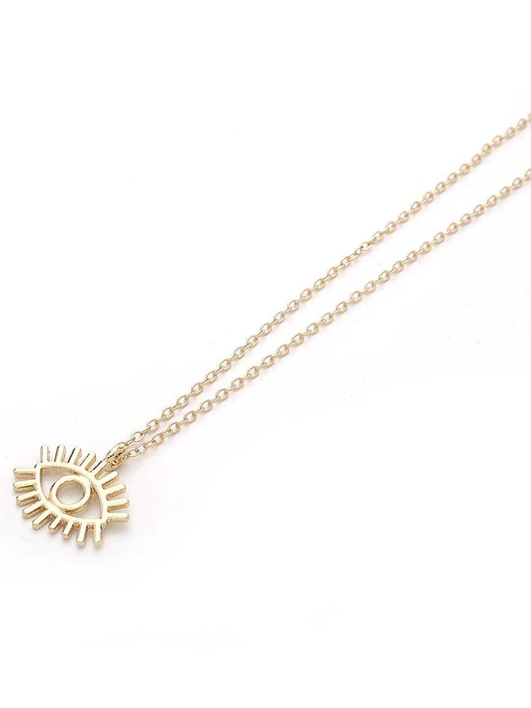 Vembley Gold Plated Evil Eye Pendant Necklace for Women (B09S7QHQRD) Amazon Price History, Amazon Price Tracker