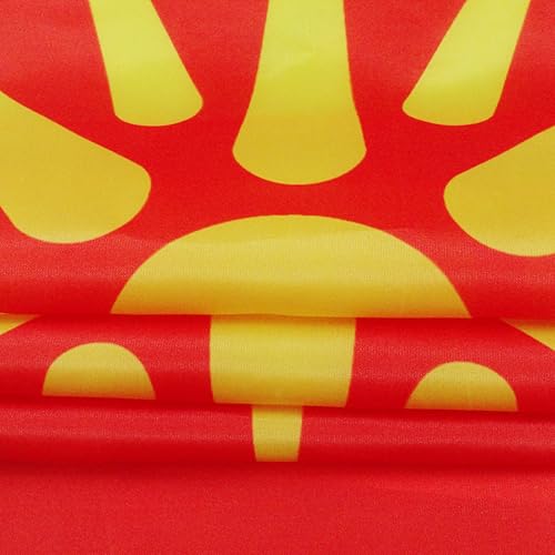 Image of AZ FLAG - Macedonia Old Flag - 3x5 Ft - 100D Polyester Former Macedonian Banner with Two Metal Grommets - Fade Resistant - Vivid Colors - 3' x 5' Feet - 150x90 Cm