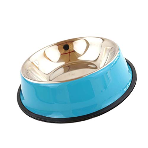 Pet 1Pc 18cm Tigela de Aço Inoxidável Alimentador de Animais de Estimação Bacia de Alimentos Suprime