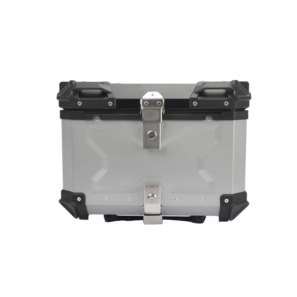 SWEER 25L 36L 45L 55L 85L Universal Top Case for Motorcycle Heavy Duty Aluminum Trunk Tail Box with Anti-theft Lock and Quick-removal Function Waterproof and dustproof