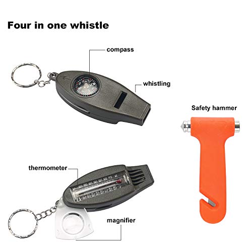 AUTODECO Car Roadside Emergency Kit – Premium, with Jumper Cables, Tow Strap, etc - Thumbnail 2