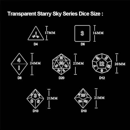 Laochoes Role Playing Dice,D&D Rpg Dice,Dungeons And Dragons Dice Set,Mystery Dice,Polyhedral Dice,10 Sided Dice,D20 thumb #2
