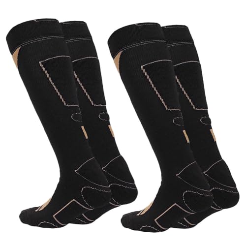 Copper Infused Athletic Performance Cooling Sock, Knee High Men and Women 2 Pack2