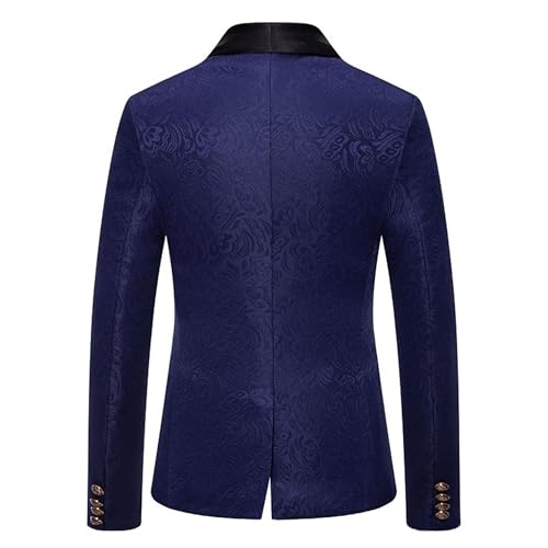 Men's Shawl Lapel Floral Stylish Suit Slim Fit Jacquard Blazer for Wedding Formal Skinny Classic Tuxedo3