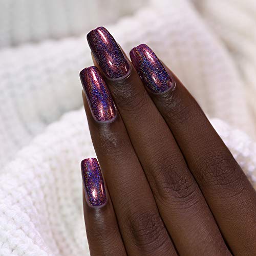 Image of ILNP Love Language - Rich Cabernet Red Ultra Holo Nail Polish