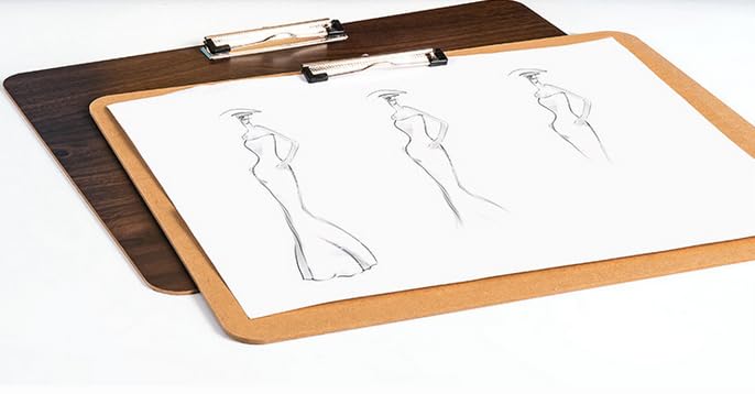 2 Pcs Clipboards with Low Profile Clip,Wood Clipboards Bulk,Office Clipboard Hardboard Drawing Clipboard,Back to School Teacher Classroom Supplies - Image 4