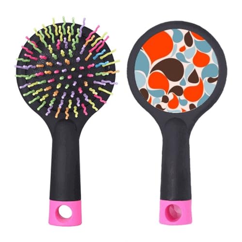 Brosse à cheveux démêlante colorée anti-nœud brosse coussin design rétro