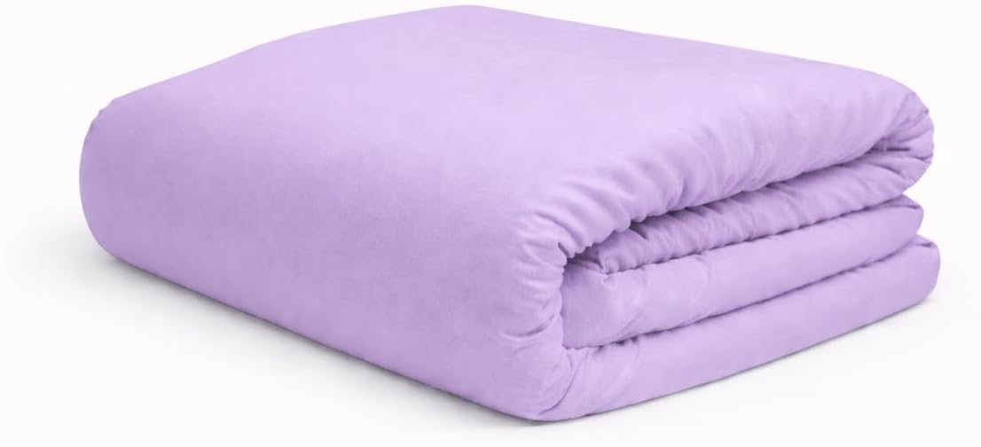 Night Zone Fitted Bed Sheet Non Iron Polycotton Soft Easy Care Percale 25cm Deep Pocket Fitted Sheet (Super King, Lilac)