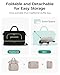 BAGSMART Rolling Duffle Bag with Wheels, 35L Carry on Travel Bag with Detachable Wheels, PVC Wet Pocket Duffel bag with Wheels, Baby Pink