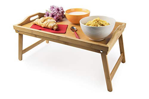 Excelsa Eco Living Folding Bed Tray, Bamboo, Brown