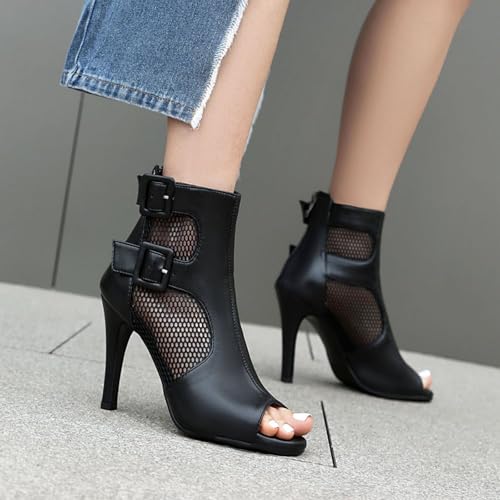 SWDZM Womens Ballroom Dance Boots Latin Salsa Professional Dance Heels Party Ankle Booties2