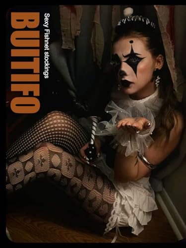 Image of Buitifo Women Sexy Tights Fishnet Patterned Stockings Sheer Socks | Y2K Ragged Pantyhose Hosiery Ripped Leggings One Size