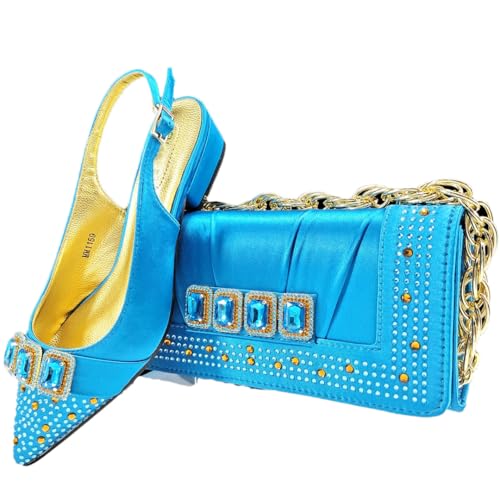 Escarpins bout pointu strass Wjnvfioo avec talons bas stables et confortables