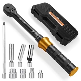 TAGVIT 3/8" Chiave Dinamometrica per Auto | 5-60Nm, Precisione ±3% | Kit Completo per Cambio Candele con Prolunga 250mm e Presa Magnetica