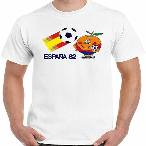Otac Men's Espana 82 T-Shirt Spain Mens Retro World Cup Spanish Top Kit Jersey Size L