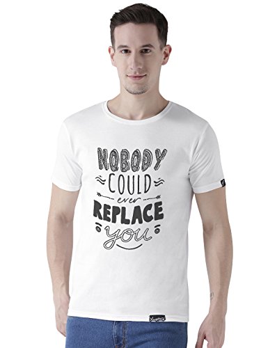 Image of DUO Men's Printed Regular fit T-Shirt HS-Nobody White X-Large