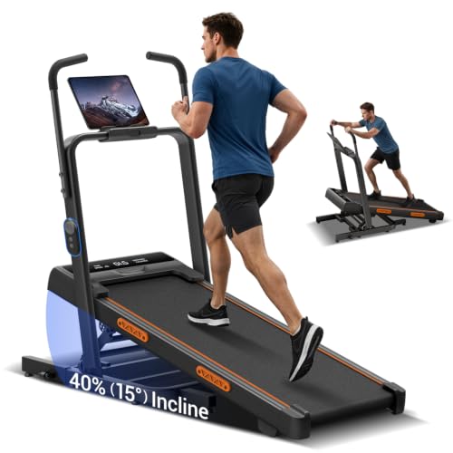 Image of 40% (15) Incline Walking Pad Treadmills for Home, Elevated Dual Handle Bar | Stair Simulation Mode, LED Display, 3.0HP Quiet Brushless Treadmill , 7-Layer Shock Absorption, 350LBS Capacity