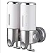 Produktbild FOWYJ Edelstahl Flüssigseifenspender Bad-Accessoires Kunststoff-Reiniger-Shampoo Wand-Seifenspender Spender (500 ml),Weiß