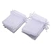 Sungpunet 50 pcs Organizatoin pour sacs cadeau en organza Fil de mariage Sacs Bijoux Pochettes Blanc