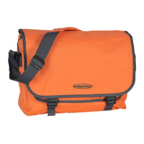Preisvergleich Produktbild Praktische Umhängetasche / sehr robust : Tasche - mit Goodman Logo - Schultasche / Schultertasche - Farbe: orange / grau