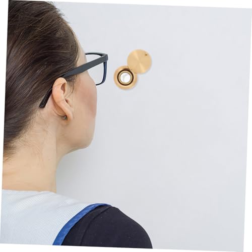 Mirilla para puerta Homoyoyo de latón con cubierta de privacidad resistente para puertas gruesas, lente óptico gran angular para mayor seguridad, fácil de instalar en casa, oficina y hotel miniatura 5