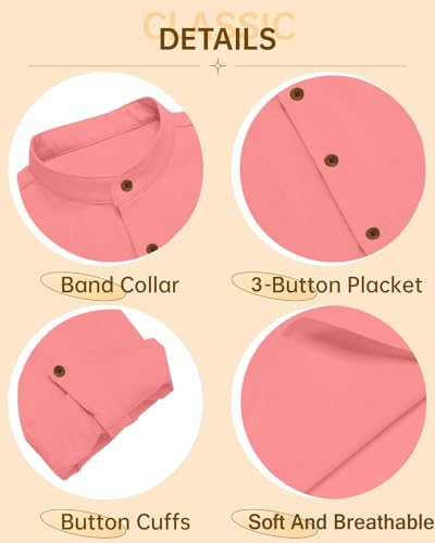 Image of Zombom Combo of Men's Solid Cotton Polyester Blend Full Sleeve Straight Kurta Shirt (Pack of 2)