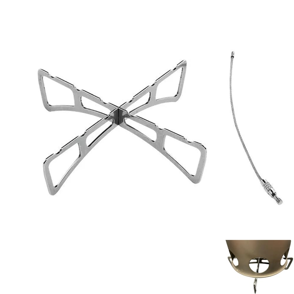 Alcohol Stove Cross Stand Portable Stainless Steel Steamer Rack Cooling Rack Camping Pot Trivet Support Rack for Camping Cookware Kit Cups Mugs Plates Pans Moka Pots Alcohol Spirit Burner