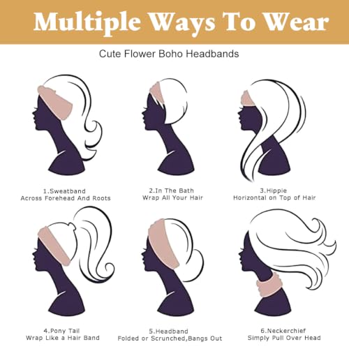 Image of MAYCREATE 2Pcs Wide Headband for Women Leopard Print Y2K Cloth Hair Bands | Soft Stretch Fit, Twisted Detail, Fabric Comfort, Helps Hold Hair Neatly, for Daily Styling Skincare Makeup and Fitness