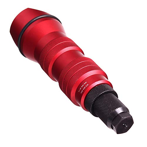 TC TECHNIC Nietpistole, Steckschlüssel, Cr-Mo-Schraubendreher-Adapter, kompatibel mit Stahl-, Edelstahl- und Aluminiummuttern, M3, M4, M5, M6, M8, M10 Köpfe, 1/4 Sechskantstift – Bild 6