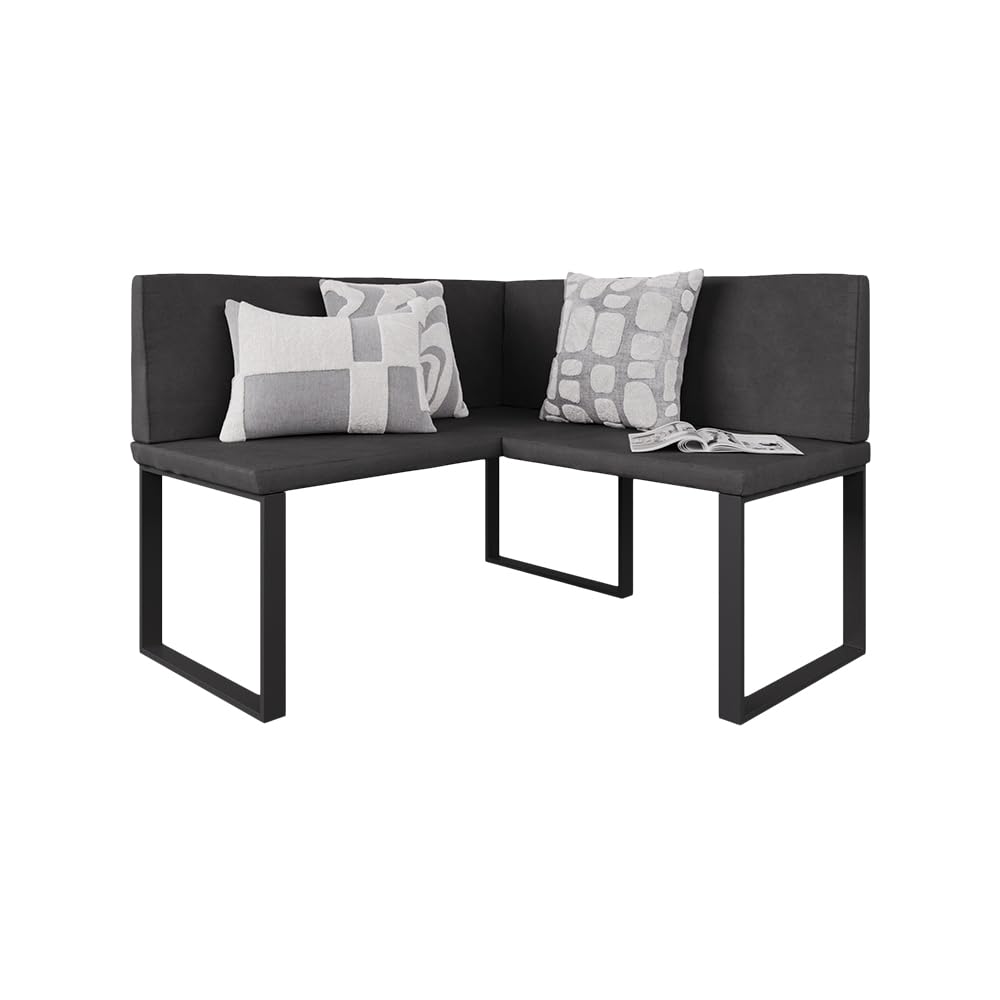 Vicco Eckbank Ravon, Anthrazit, 120 x 120 cm, geeignet als Essbank für Küchen- und Essbereiche