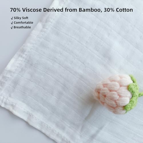 Image of Muslin Newborn Baby Swaddle Blanket 43.5 x 47 inches(110x120cm) Unisex Swaddling Wrap Soft Silky Muslin Swaddle Blankets Neutral Receiving Blanket for Newborn Babies Boys and Girls Large White