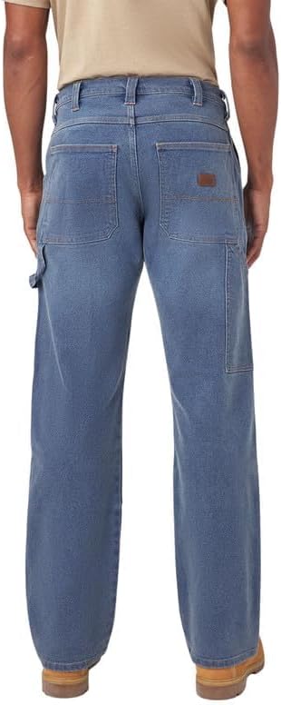 Dickies Men's Flex Relaxed Fit Double Knee Jeans, Light Denim Wash, 32W x 32L - Image 3