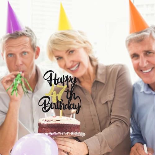 Image of 47th Birthday Cake Topper, Unique Design Cake Decoration for 47th Birthday Party Material, 1 Piece