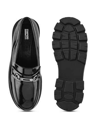 Image of STANPHORD Mens Loafers Stanphord Men's Slip On Loafers Shoes | Comfortable Lightweight Stylish Footwear for Casual, Formal TPZN 2231 Black-7