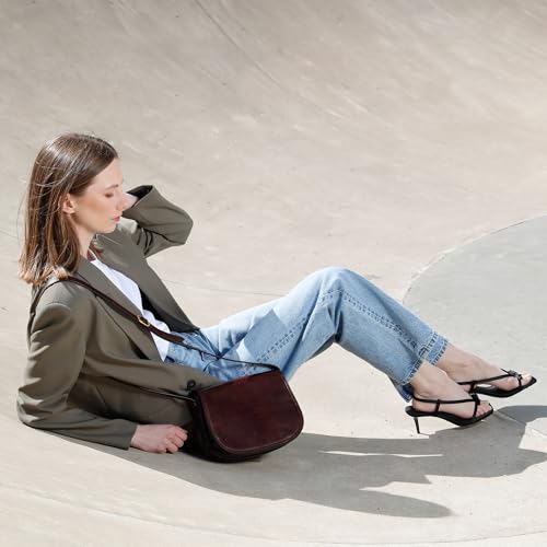 Image of Time Resistance Leather Cross Body Bag for Women Shoulder Bag Messenger Purse Gift Box Included